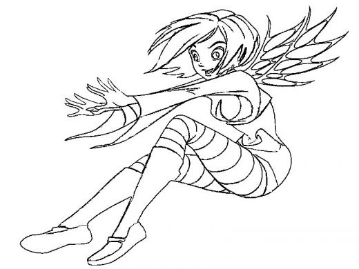 coloriage witch will lance un sort